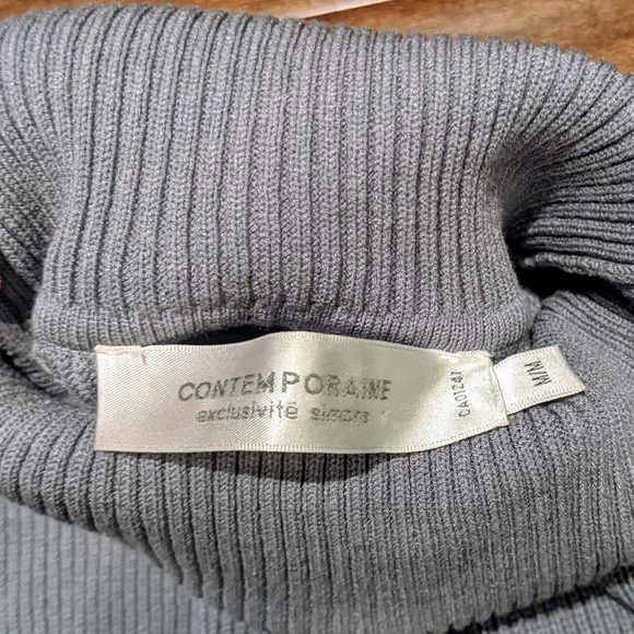 Baby Blue Side Tie Turtleneck - Picture 3 of 4